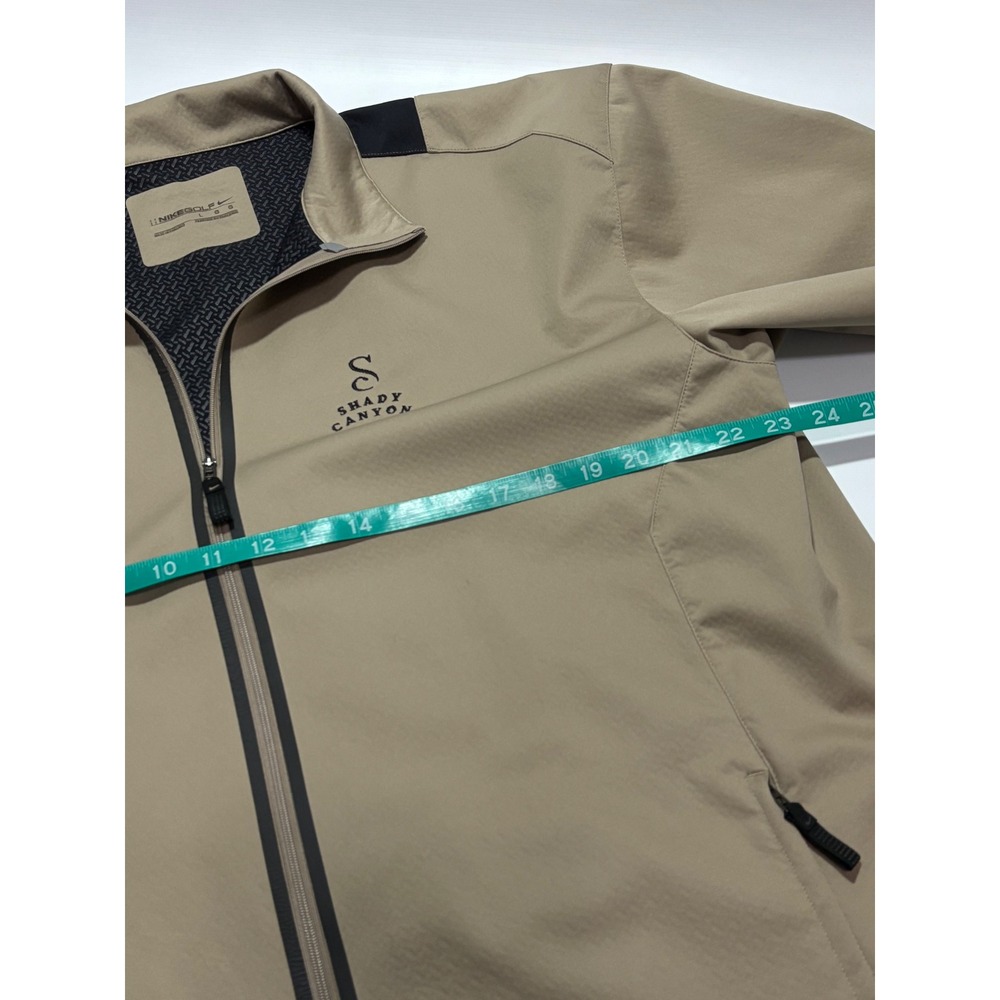 Nike Golf Jacket Mens Large Tan Shady Canyon Full Zip Windbreaker Performance - Picture 6 of 14